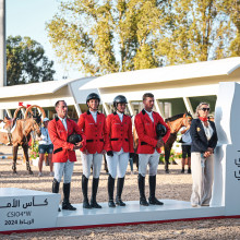 L'équipe belge sur le podium à Rabat (© RB Presse)