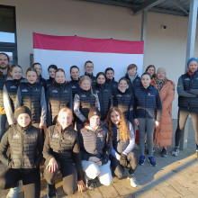 Les nouveaux Equicadets lors de leur première séance de préparation physique à Gesves