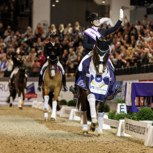 Larissa Pauluis suivie de Justin Verboomen (© FEI/www.sportfotos-lafrentz.de / Stefan Lafrentz)