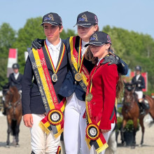 Le podium du championnat de Belgique juniors