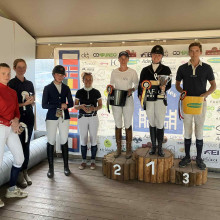 Le podium de la Coupe de Belgique de complet (© Ecuries de Maret)