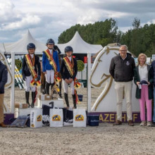 Le podium scolaires, avec Clémentine Lux sur la première marche