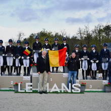 La Belgique remporte la Coupe des nations Junior de dressage au Mans. 